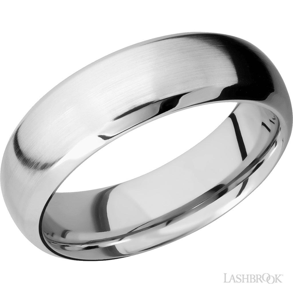 Straight Inlay Style Wedding Band 14 Karat Gold White 7mm wide size 10