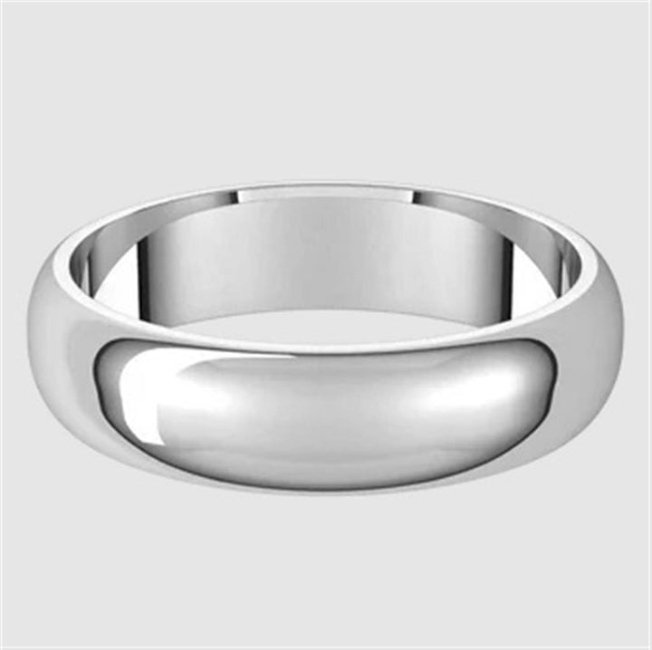Straight Solid Style Wedding Band .925 Continuum White 5mm wide size 10
