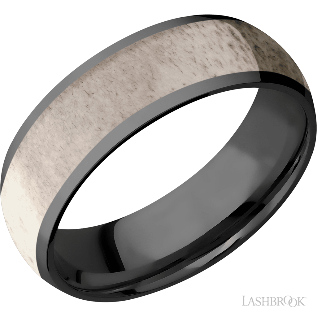 Black Zirconium Alternative Metal Ring 7mm wide Size 10