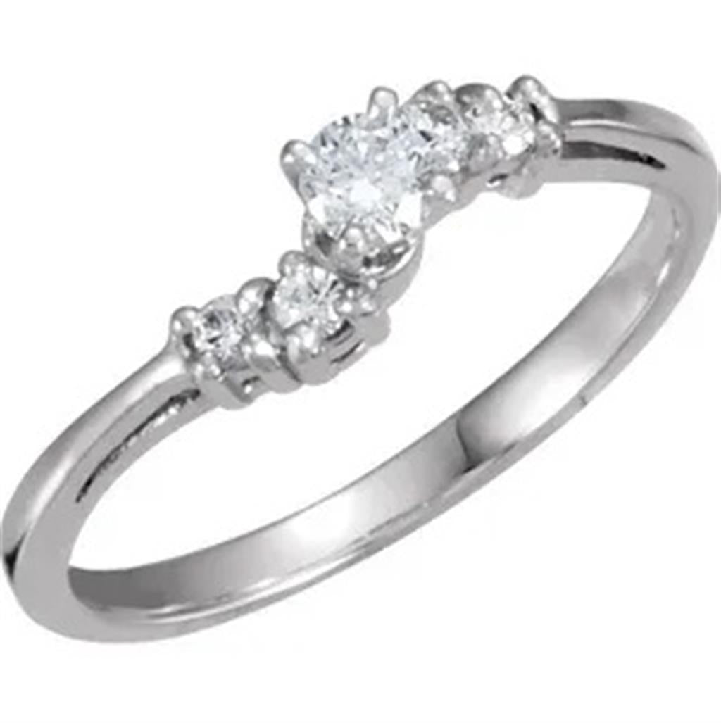 Contemporary Style Diamond Engagement RingBase Metal Yellow