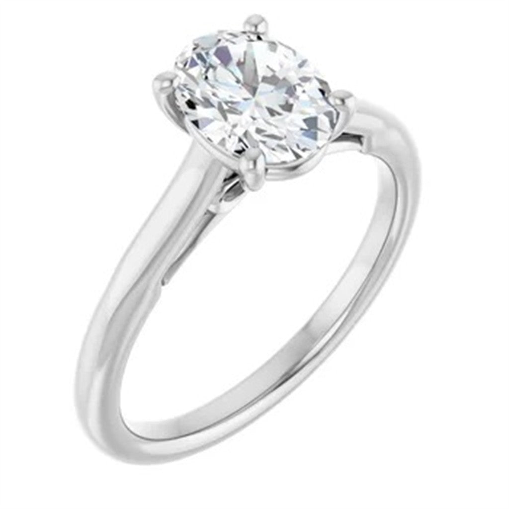 Solitare Style Lab Diamond Engagement RingPlatinum White