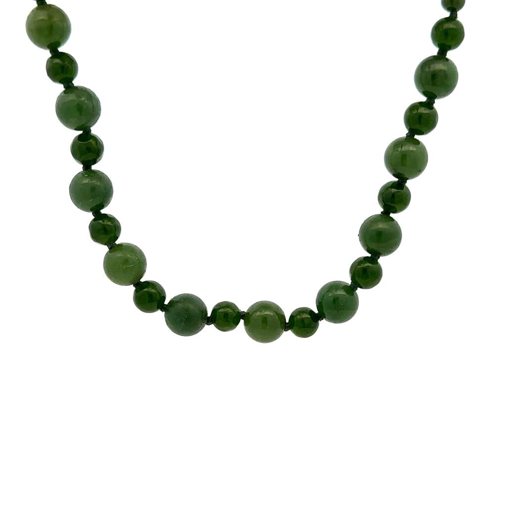 Jade Strand Necklace With a .925 Clasp 18" Long