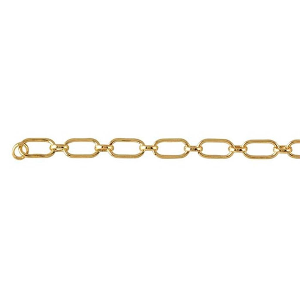 Yellow Gold Filled 3 MM Fancy Chain 24" Long