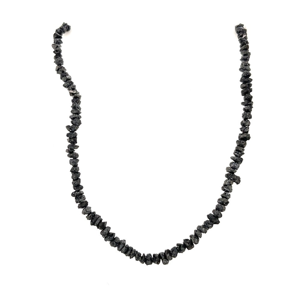 Diamond Raw Continual Necklace With a 14 Karat Gold Clasp 16" Long