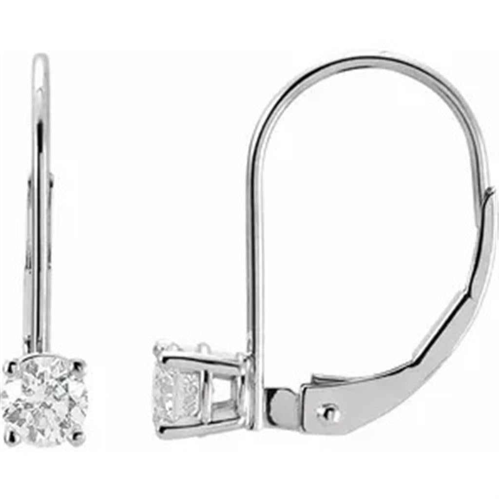 Diamonds Stud Earrings 14 KT White 0.80 Carat Total Weight