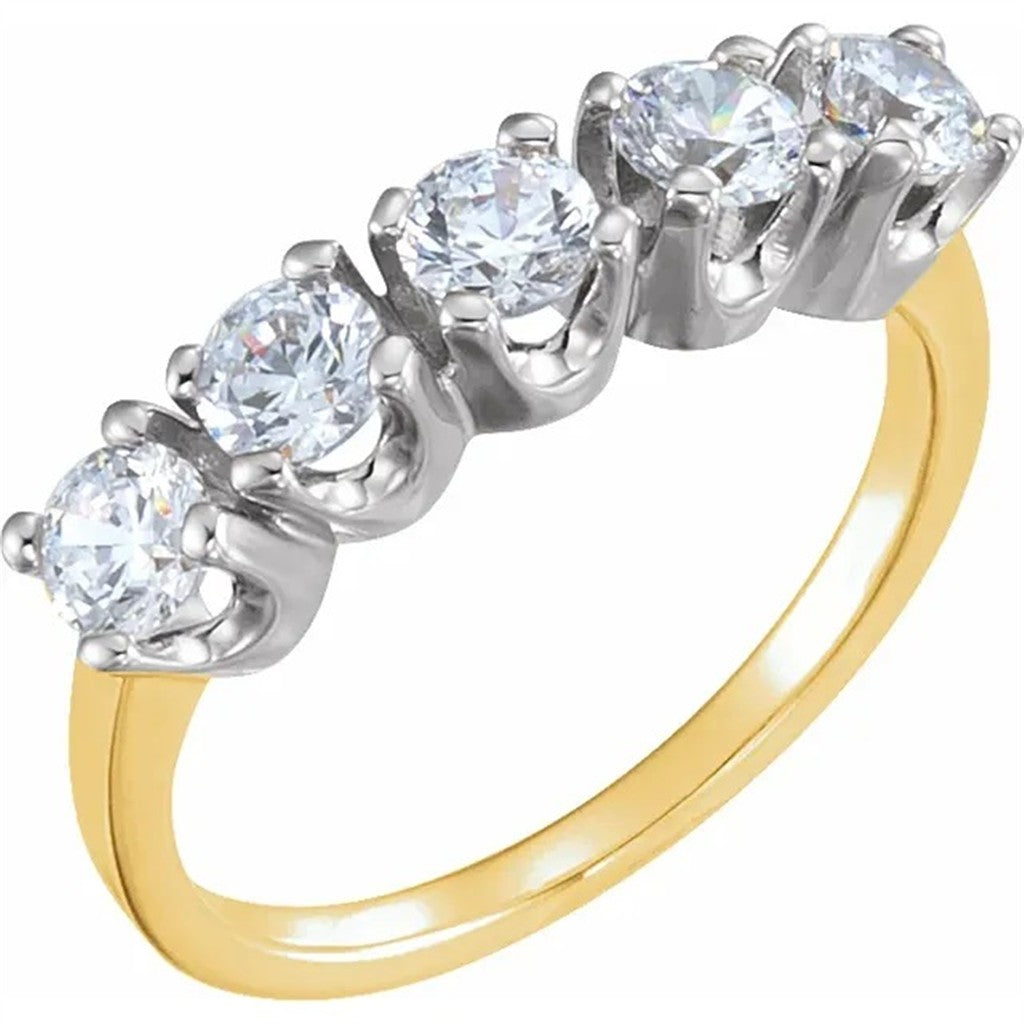 1/2 Anniversary Style Diamond Wedding Band Alloy White with Diamonds size 6.5