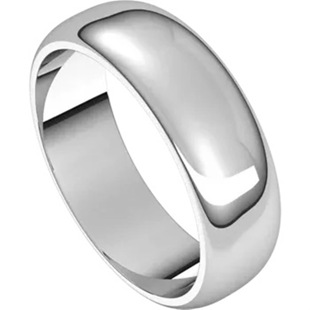 Straight Solid Style Wedding Band Alloy White 5mm wide size 11