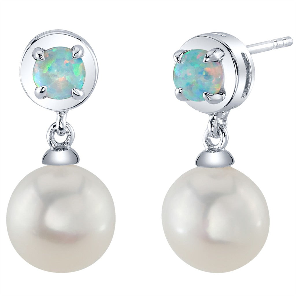 Precious Metal Earrings With Colored Stones