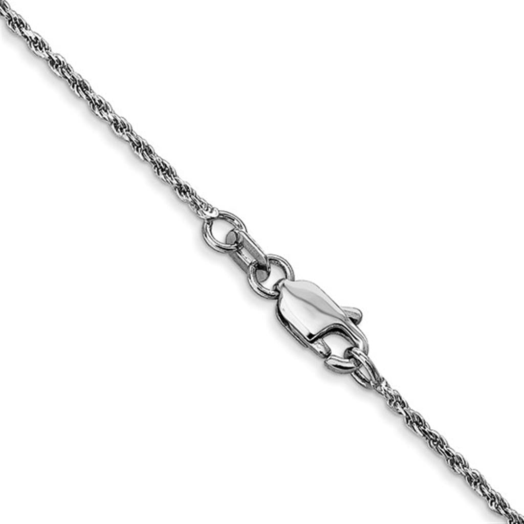 Rope Link Chain 14 KT White 1.15 MM Wide 16' In Length