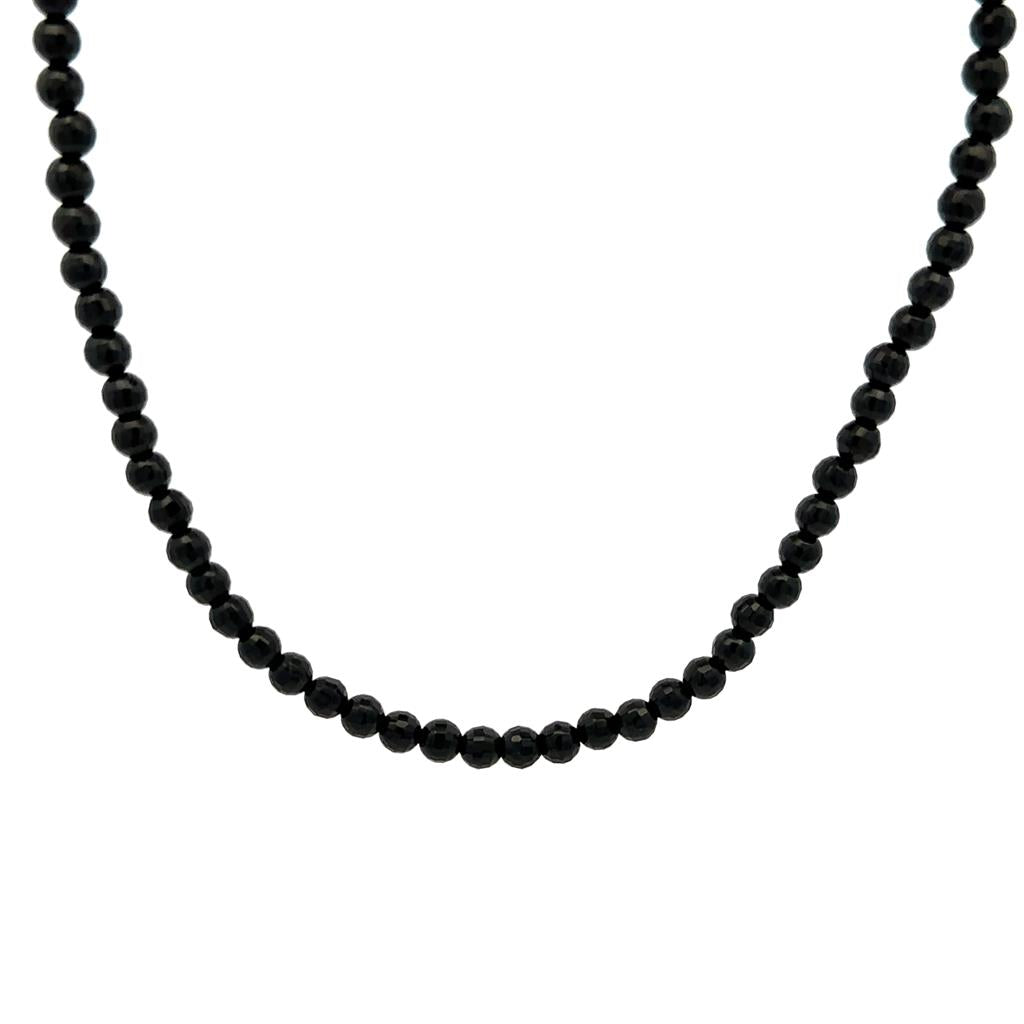 Onyx Strand Necklace With a .925 Clasp 18" Long
