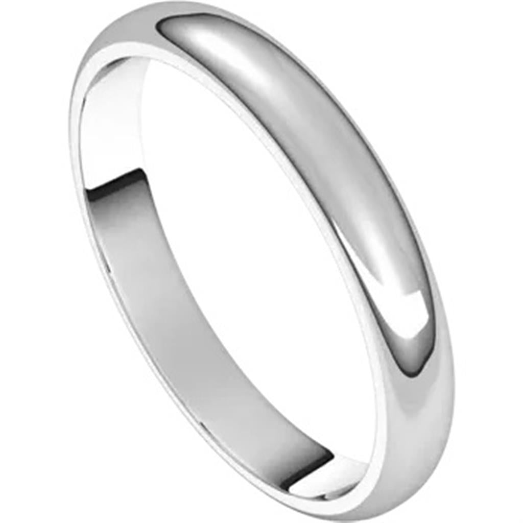 Wavy Channel Wedding Band Prec Metal Womens 3 mm wide 14 Karat Gold White Size 7
