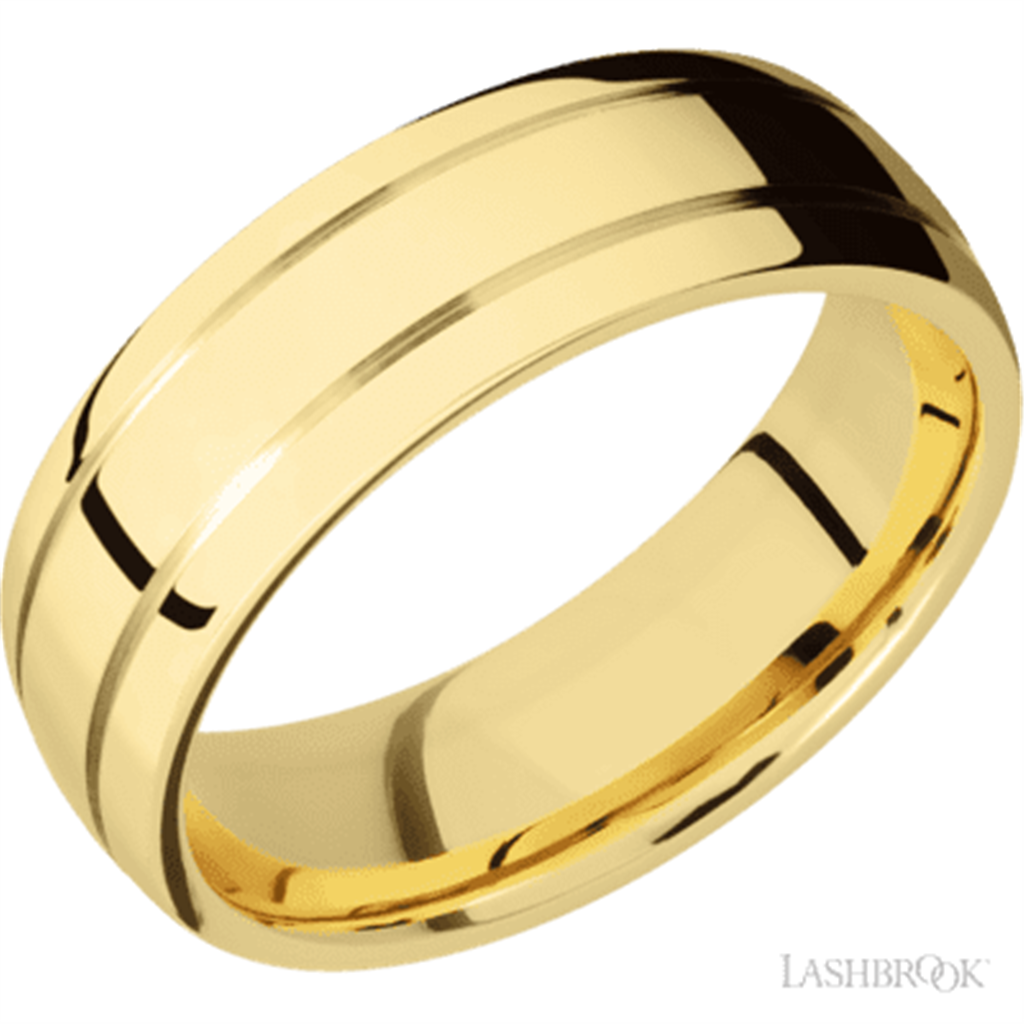 Straight Solid Style Wedding Band 14 Karat Gold Yellow 7mm wide size 10