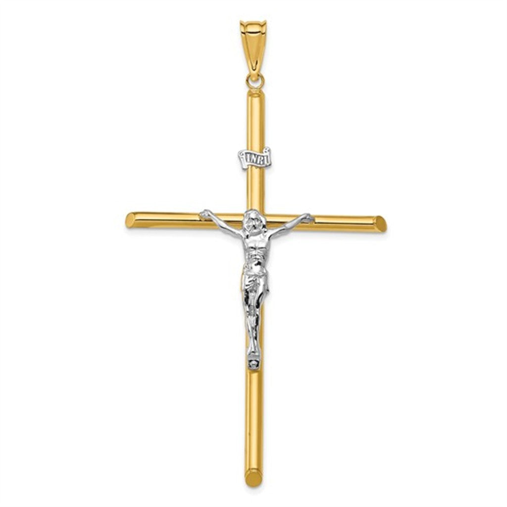 Cross Pendant 14 Karat Gold Two Tone