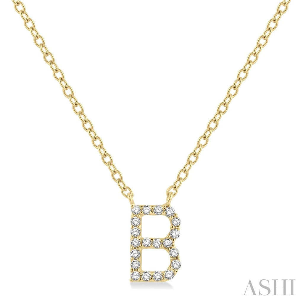 Initial Y Style Necklace 10 Karat Gold Yellow With Diamonds 18" Long
