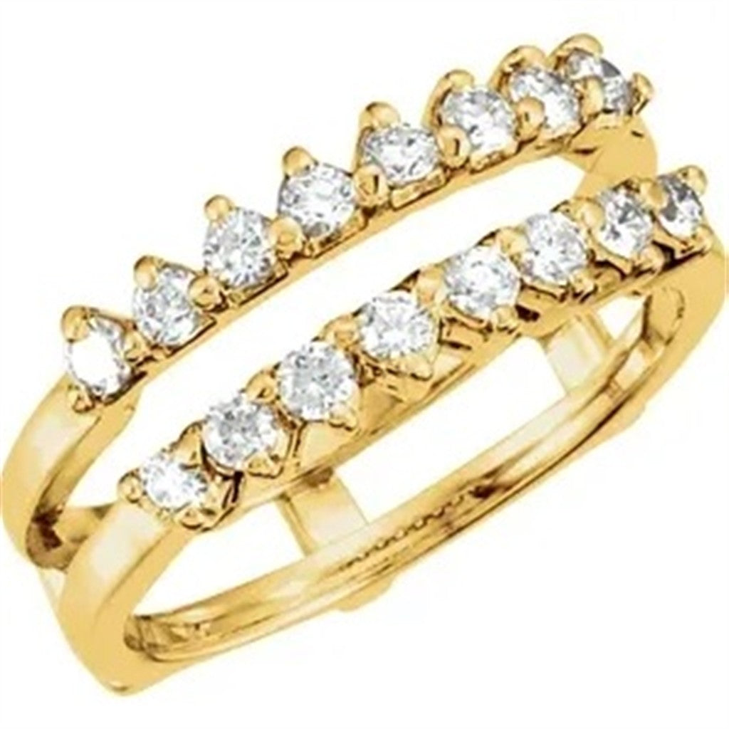 Shadow Style Diamond Wedding Band Base Metal White with Diamonds size 6.5