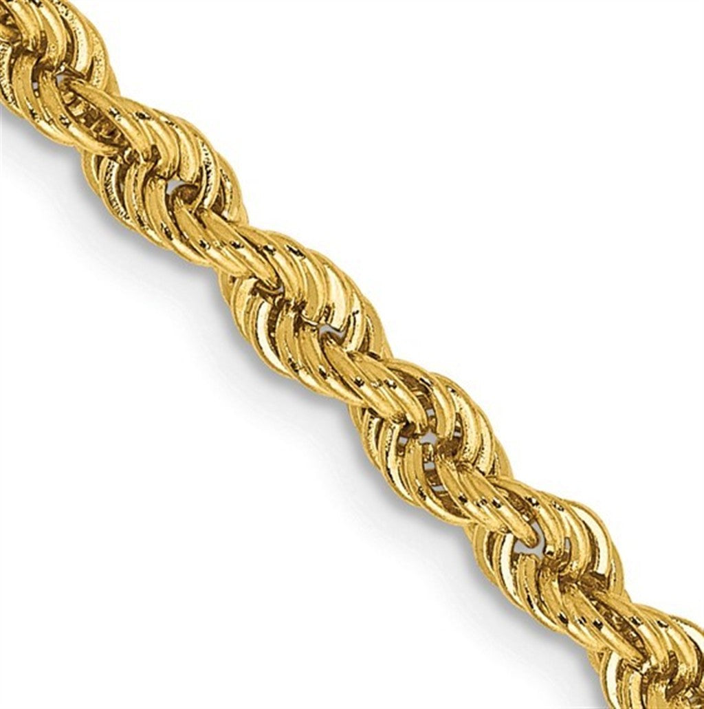 Rope Link Chain 14 Karat Gold Yellow 4.2 MM Wide 20' In Length