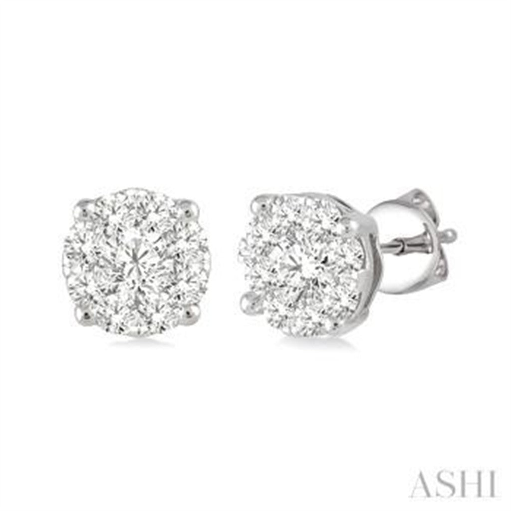 Diamonds Love Bright Earrings 14 Karat Gold White 0.52 Carat Total Weight