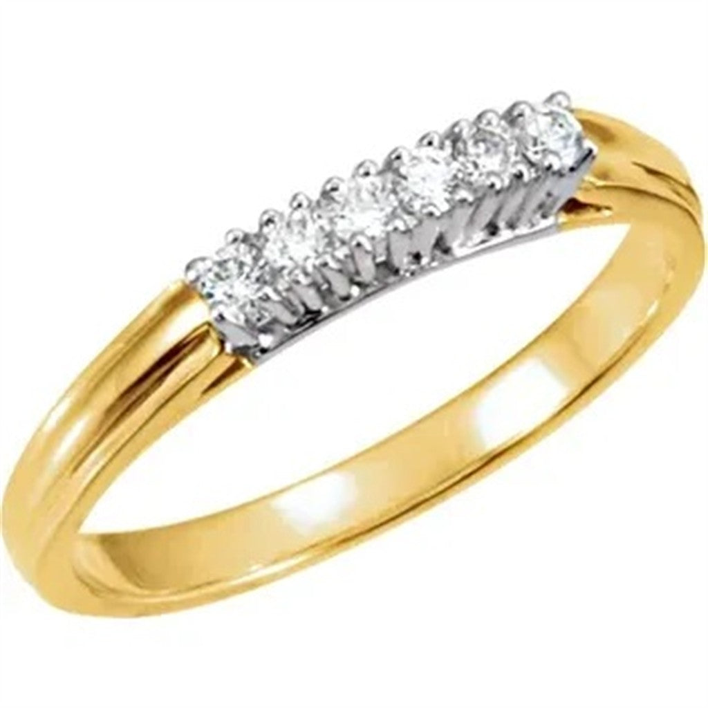 1/2 Anniversary Style Diamond Wedding Band 14 Karat Gold White with Diamonds size 6.25