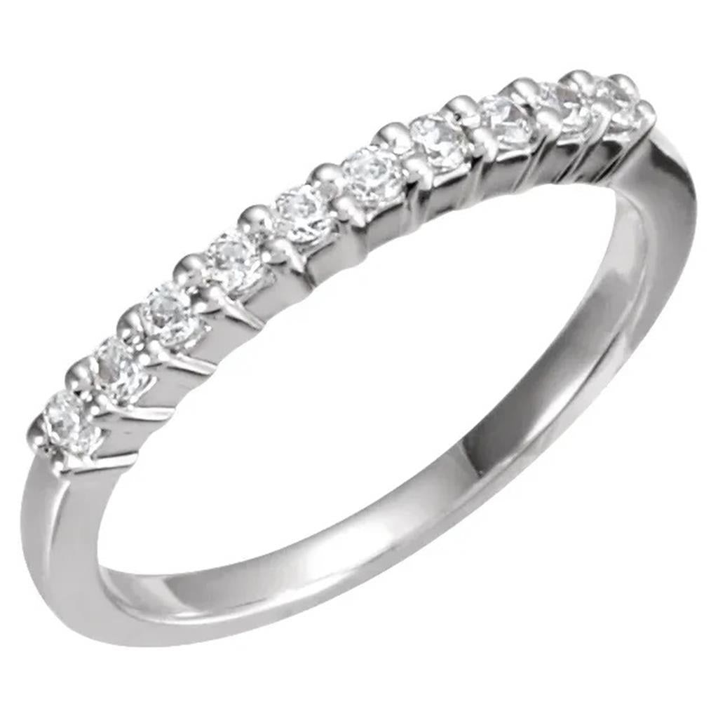 Contemporary Style Diamond Engagement RingBase Metal White