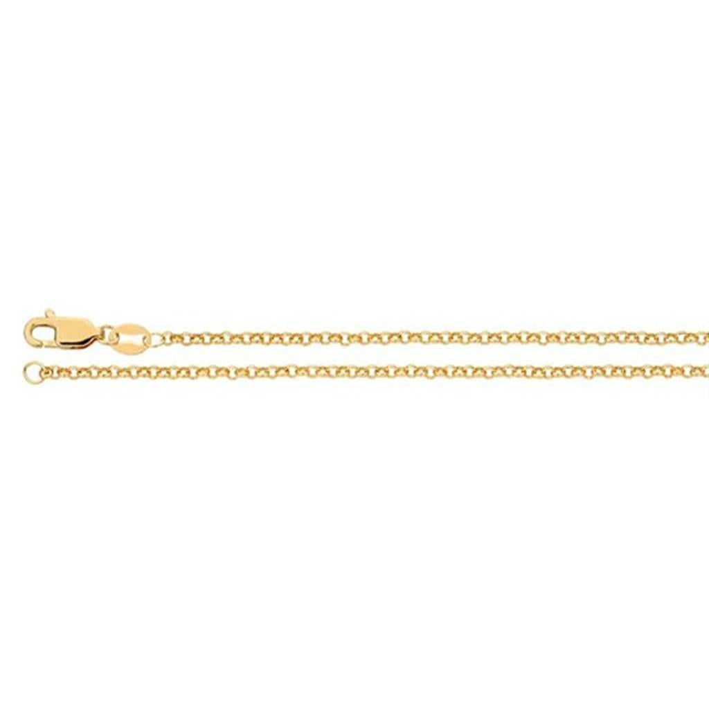 Yellow Gold Filled 1.85 MM Rolo Chain 24" Long