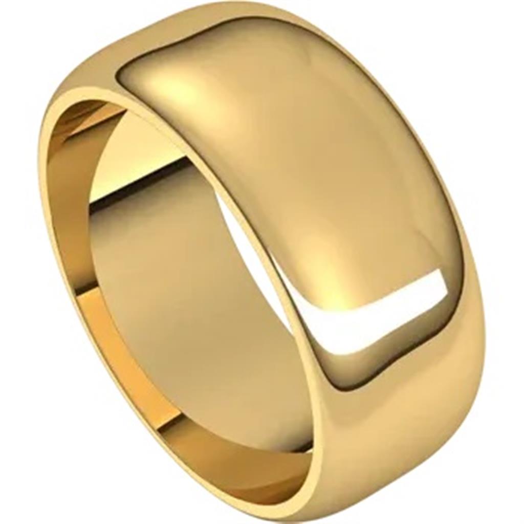 Straight Solid Wedding Band Prec Metal Womens 7 mm wide 14 Karat Gold Yellow Size 7