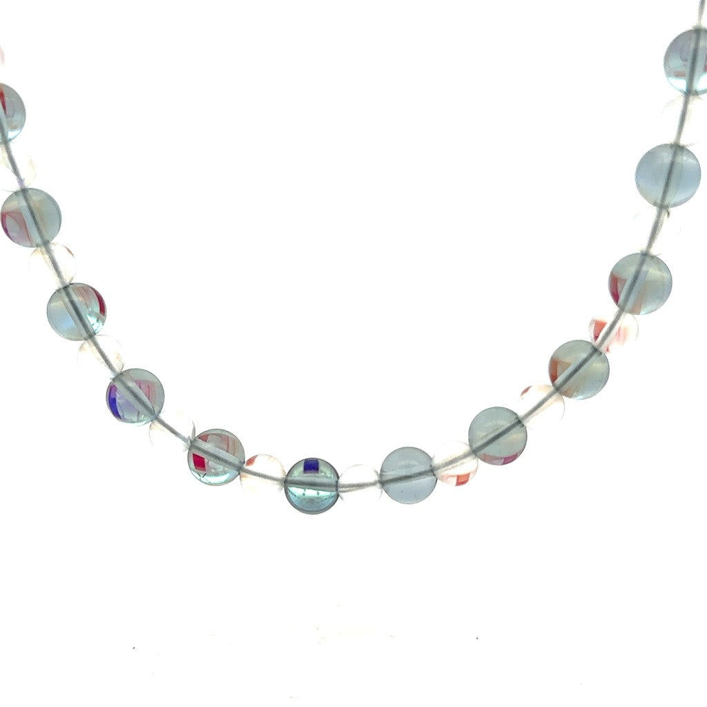 Quartz Strand Necklace With a Sterling Silver Clasp 18" Long