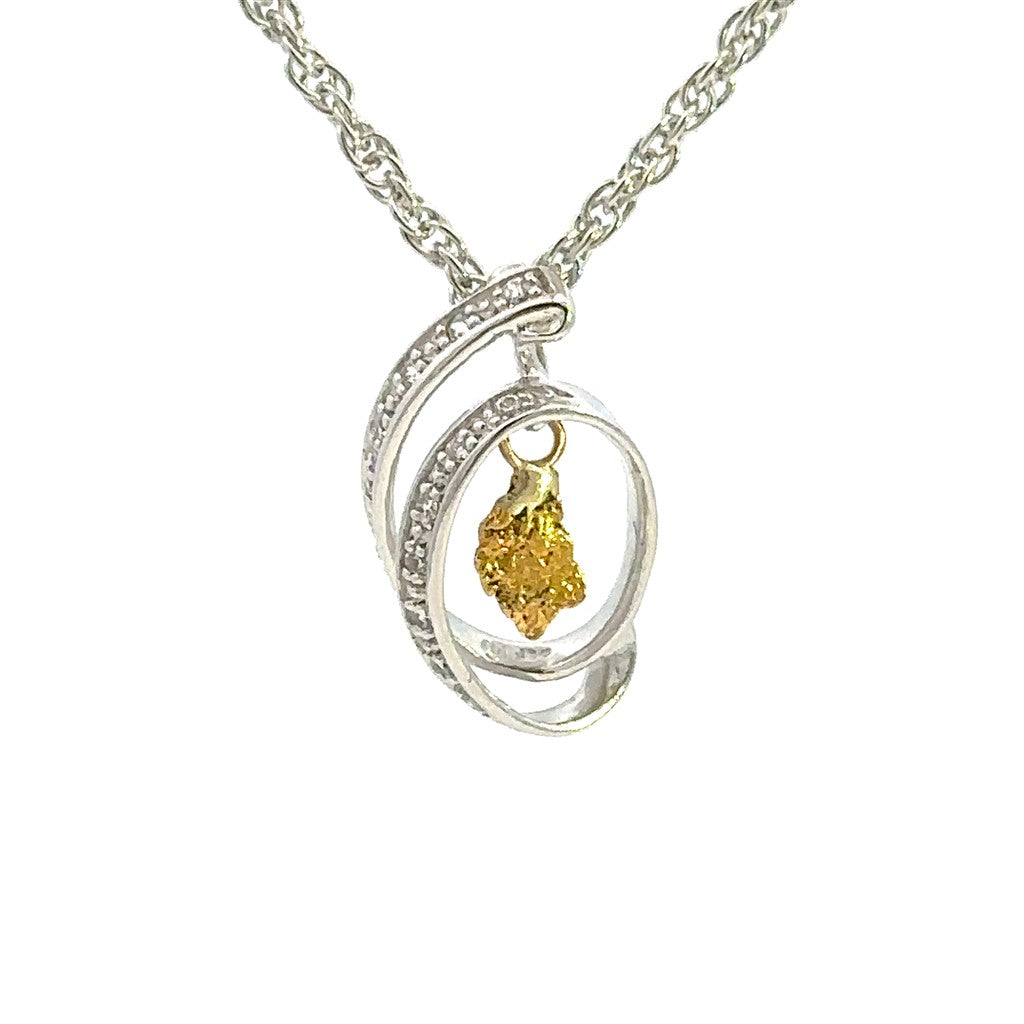 Drop Style Alaskana Pendant Sterling Silver