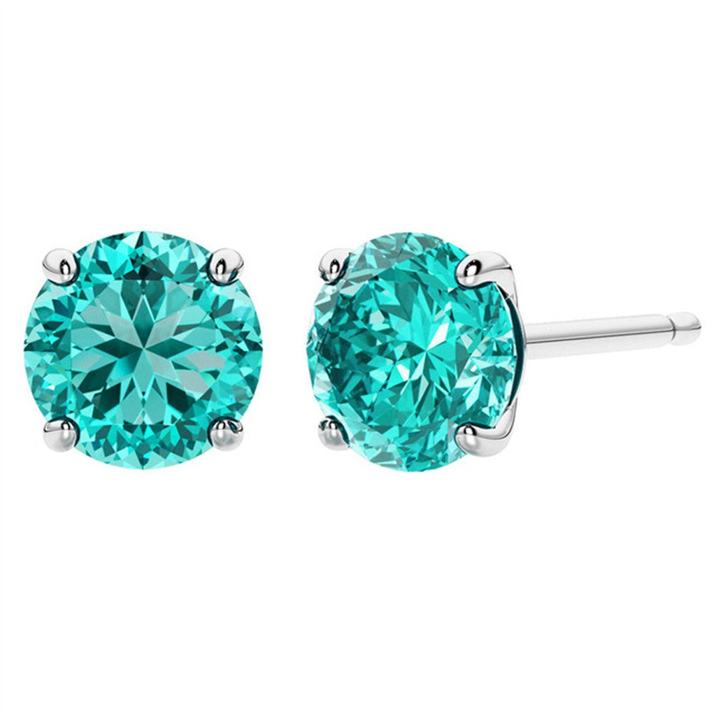 Precious Metal Earrings With Colored Stones