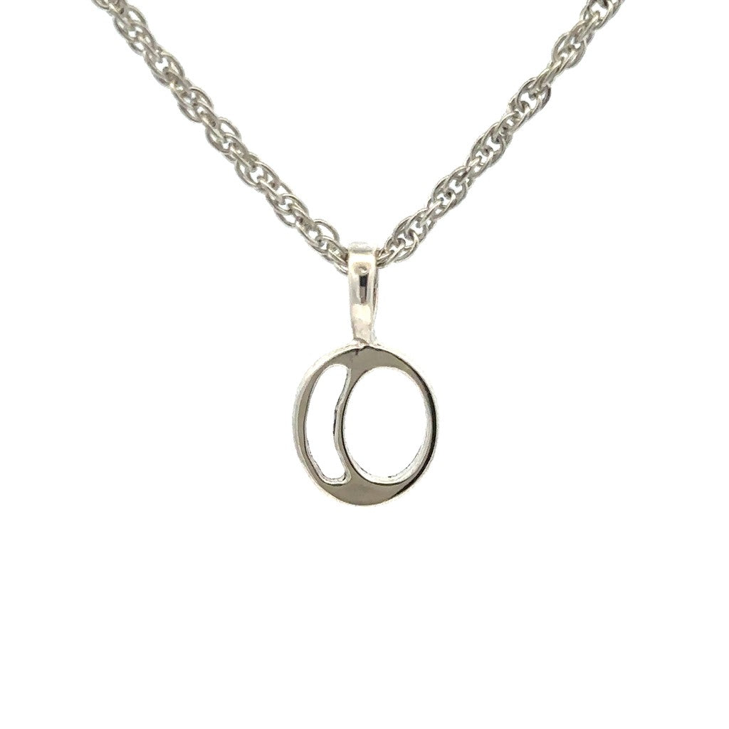 Drop Style Initial Pendant/ Charm Sterling Silver
