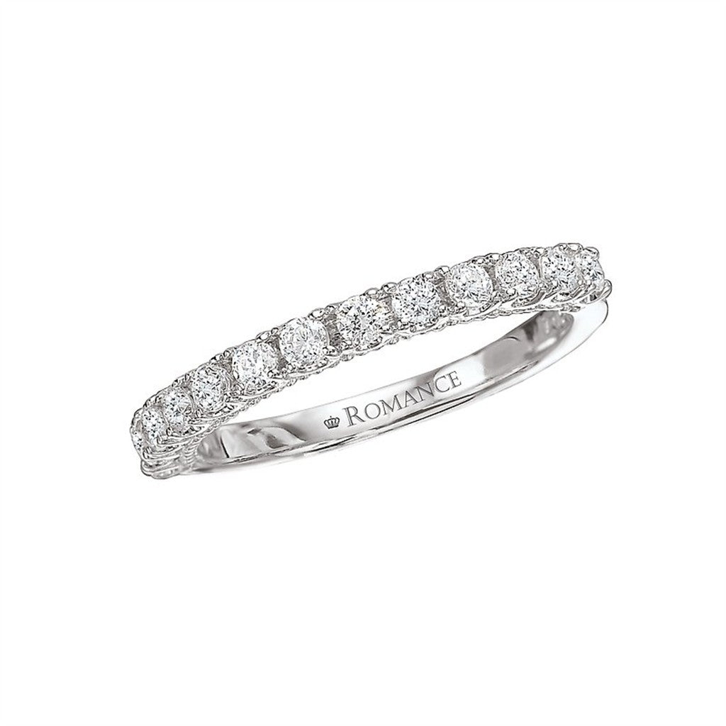 1/2 Anniversary Style Diamond Wedding Band 18 Karat Gold White size 6