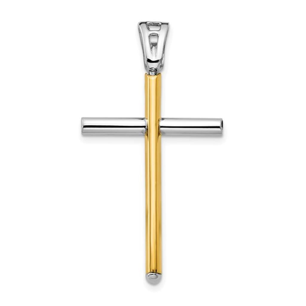 Cross Pendant 14 Karat Gold Two Tone