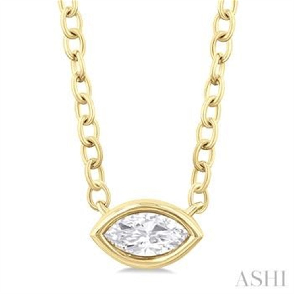 Y Style Necklace 10 Karat Gold White With Diamond 18" Long