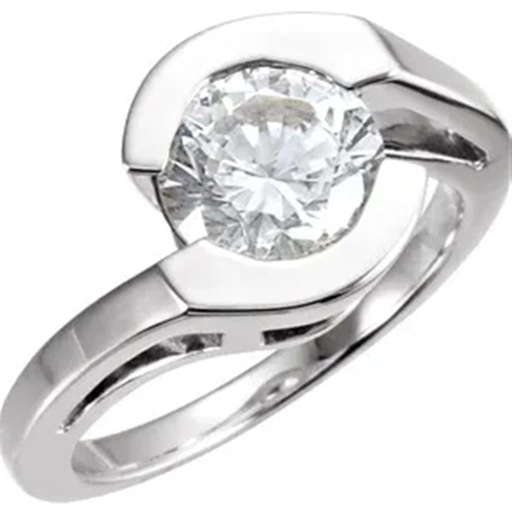 Contemporary Style Diamond Engagement RingBase Metal Yellow