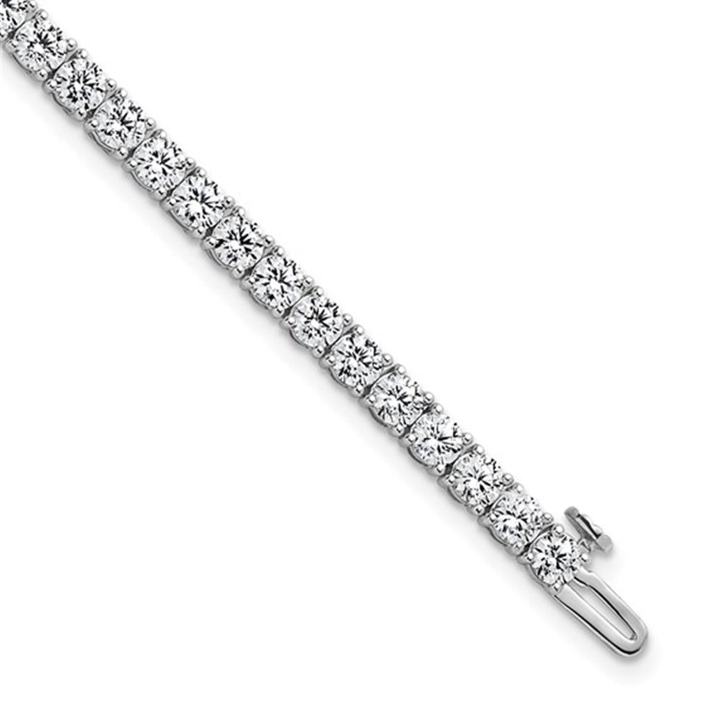 Tennis Bracelet Lab Grown Diamond 14 KT White With 7.00 tcw Round Lab Diamonds 7" Long