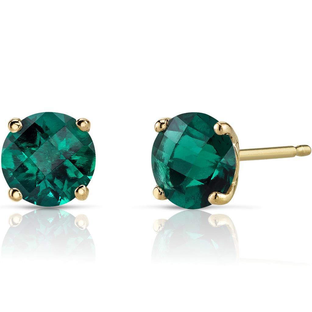 Precious Metal Earrings With Colored Stones