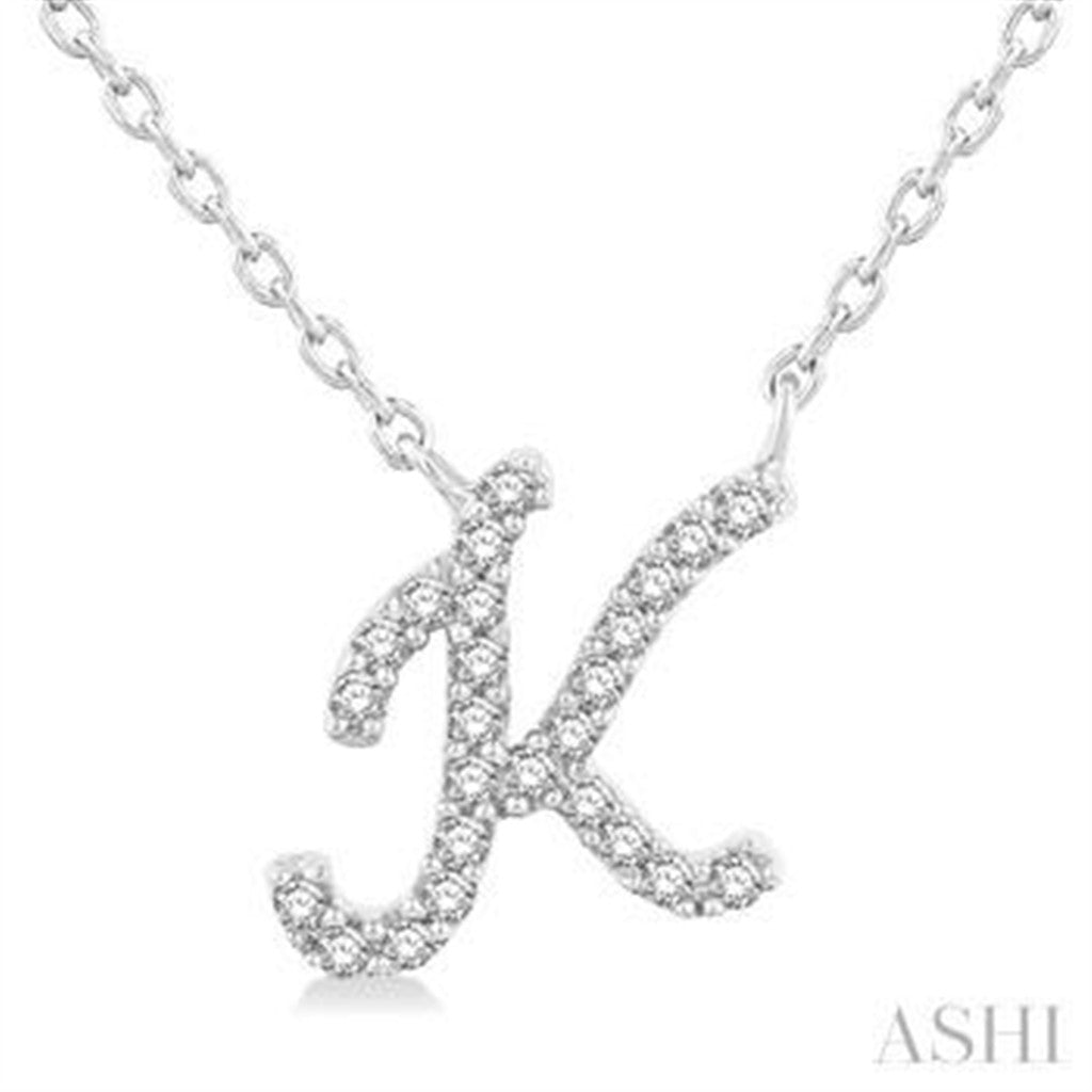 Y Style Necklace 10 Karat Gold White With Diamonds 18" Long