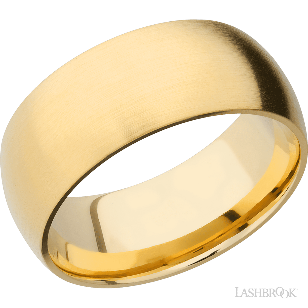 Straight Solid Style Wedding Band 14 Karat Gold Yellow 9mm wide size 10