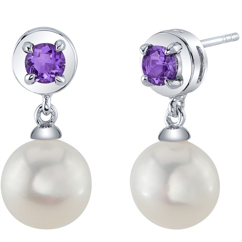 Precious Metal Earrings With Colored Stones