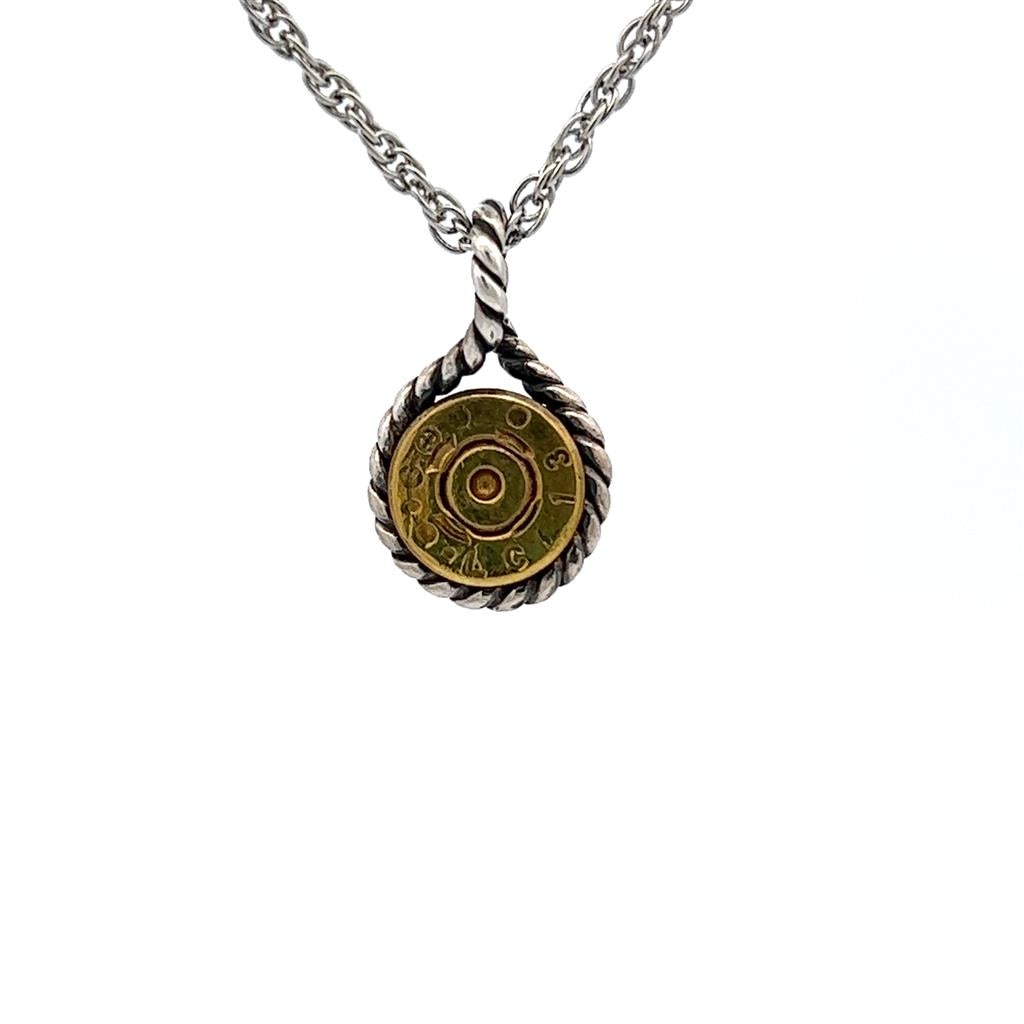 Free Form Style Bullet Pendant/ Charm .925