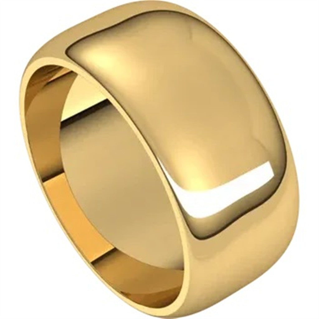 Solid Style Wedding Band Alloy Yellow 8mm wide size 11