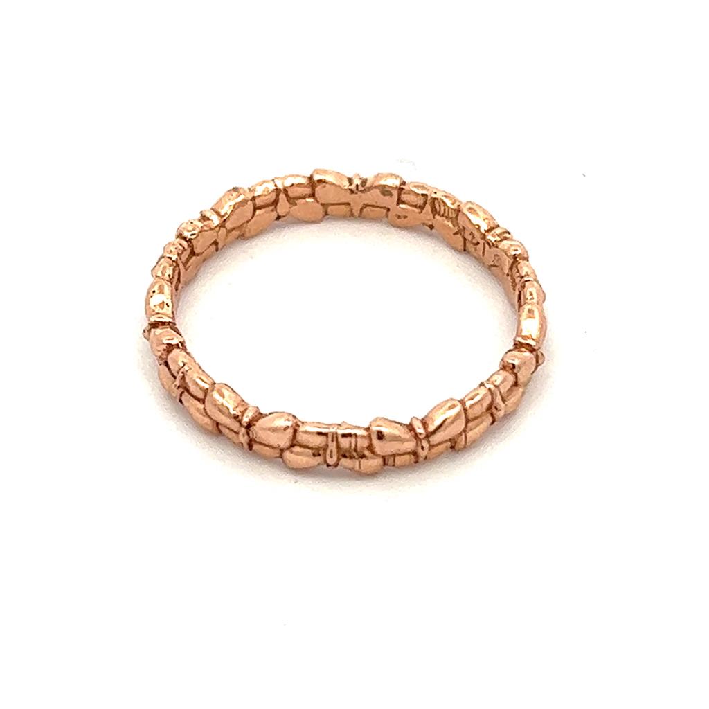 Stack-Able Fashion Ring 3 mm wide 14 KT Rose Size 6.25