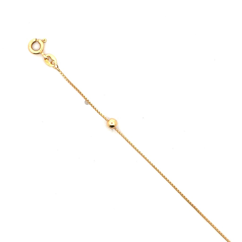 Box Mirror Bracelet Precious Metal 0.5 mm wide 14 Karat Gold Yellow Color 9.5" Long 0.7 dwt