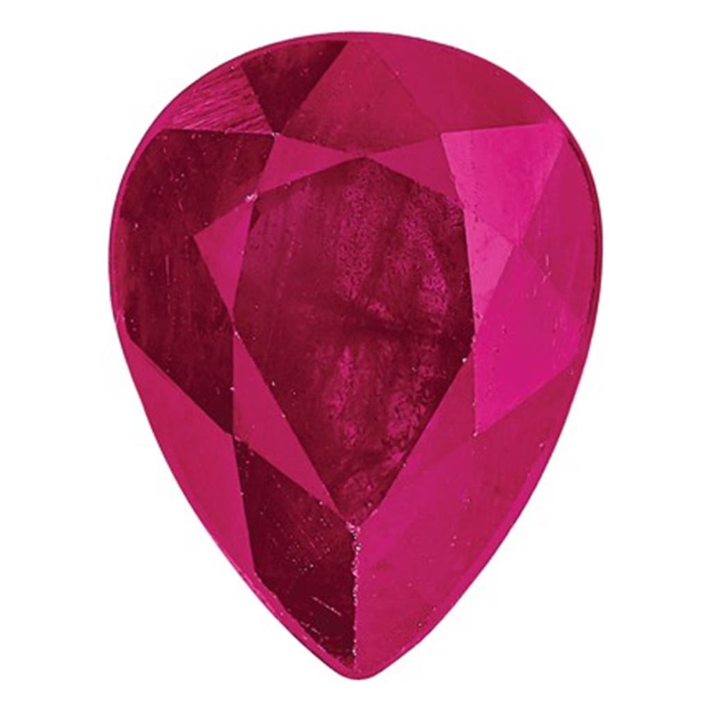 1.63 Carat Lab Grown Origin Pear Shape Ruby