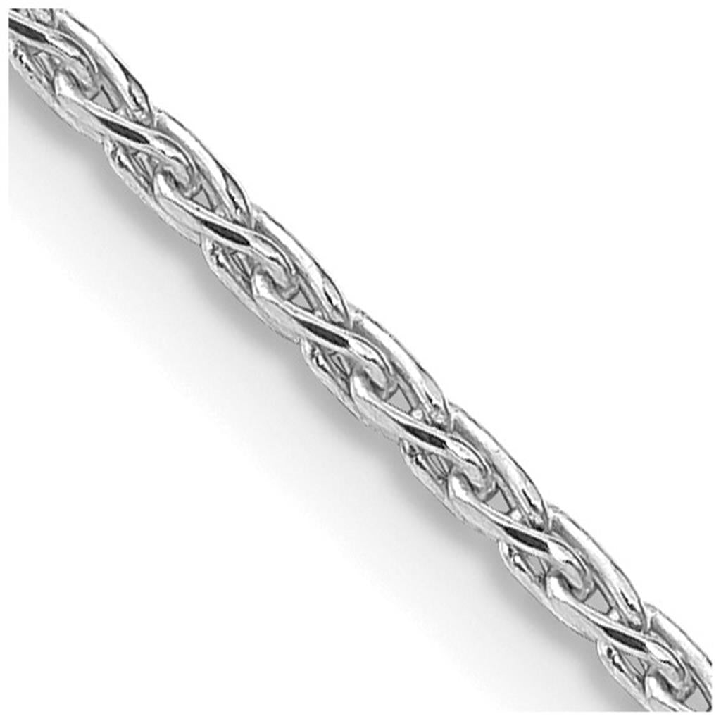 White Sterling Silver 1.5 MM Spiga Chain 18" Long