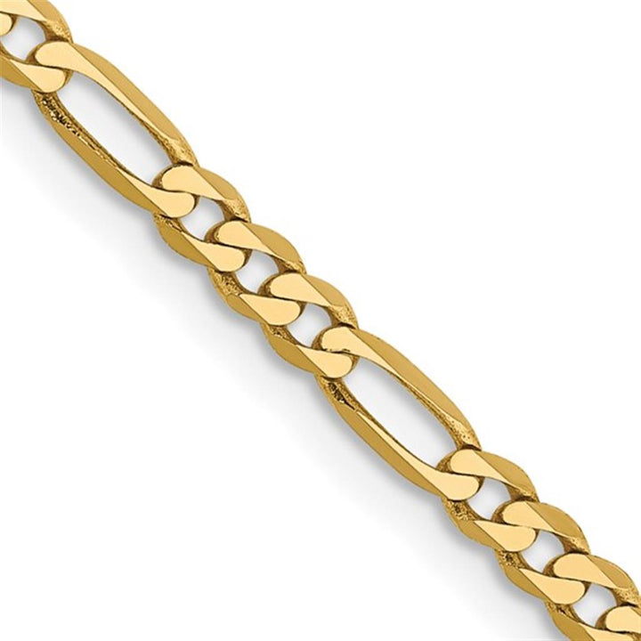 Figaro Link Chain 14 KT Yellow 2.75 MM Wide 18' In Length