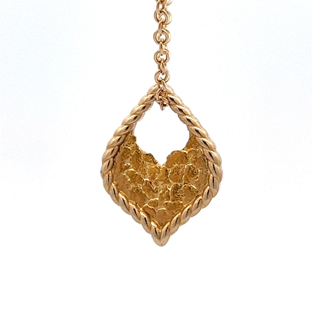 Slider Style Alaskana Pendant 14 Karat Gold & Alaskan Gold Nugget