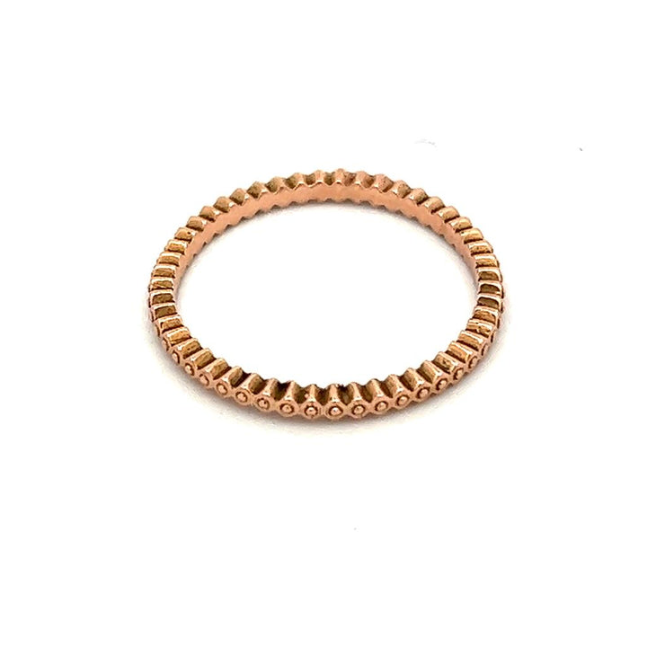 Stack-Able Fashion Ring 2 mm wide 14 KT Rose Size 6.75