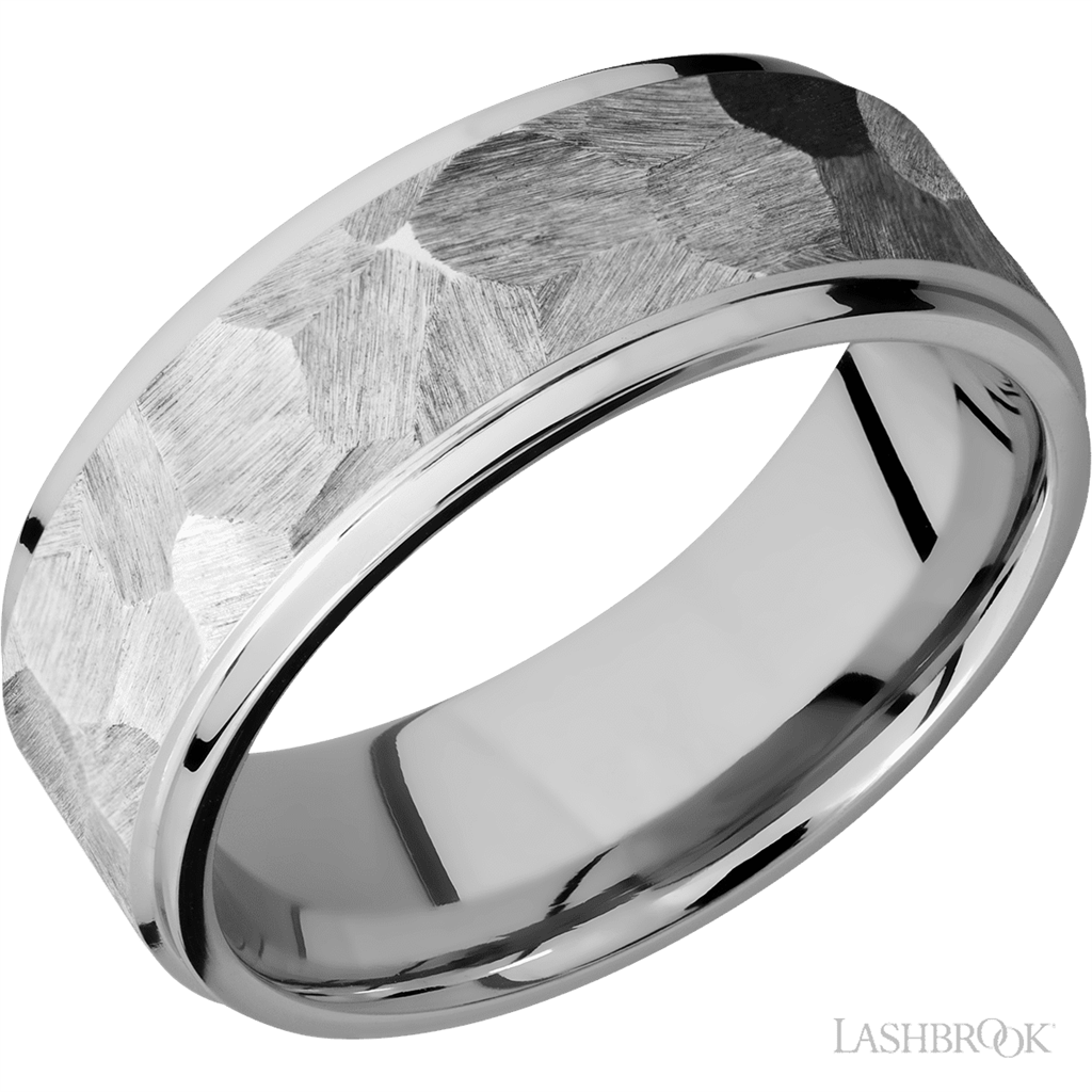 Straight Solid Style Wedding Band 14 Karat Gold White 8mm wide size 10