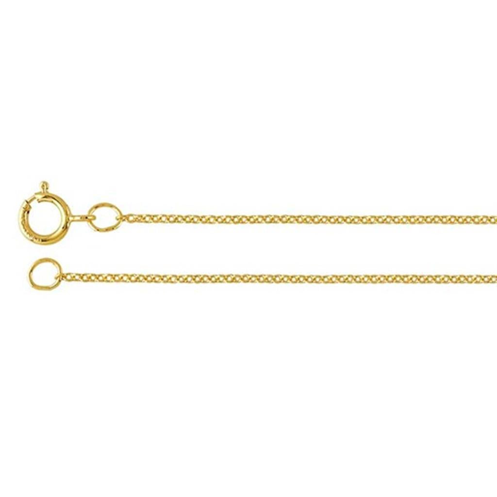 Yellow Gold Filled 1.1 MM Cable Chain 16" Long