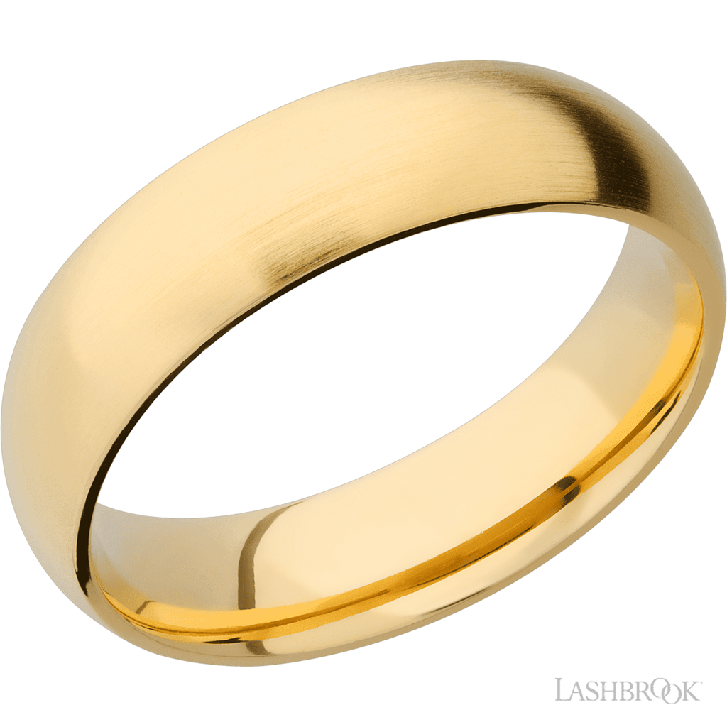 Straight Solid Style Wedding Band 14 Karat Gold Yellow 6mm wide size 10